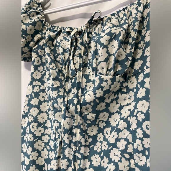 Zaful Dress Women’s S Green Floral Shift Cap Sleeve - Picture 3 of 10